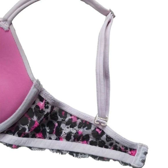 Pink by Victoria Secret Push Up Bra  Satin/Lace 32C - Picture 12 of 12
